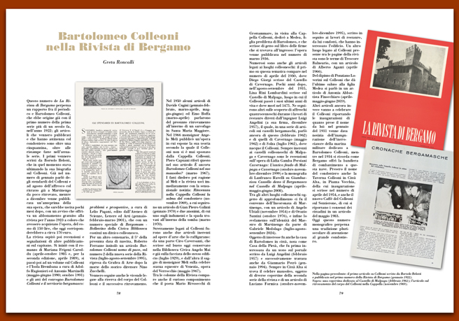 Rivista 124_Bartolomeo Colleoni nella Rivista di Bergamo